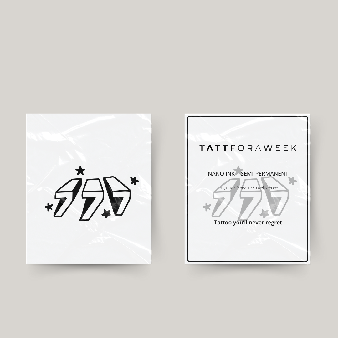 Tillfällig tatuering 777 gnistrar