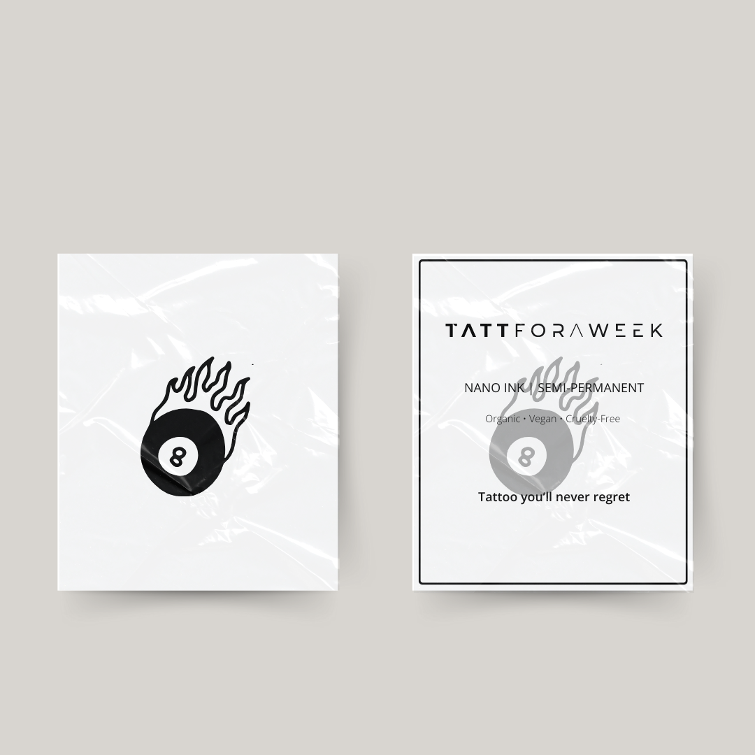 Tillfällig tatuering 8 on fire