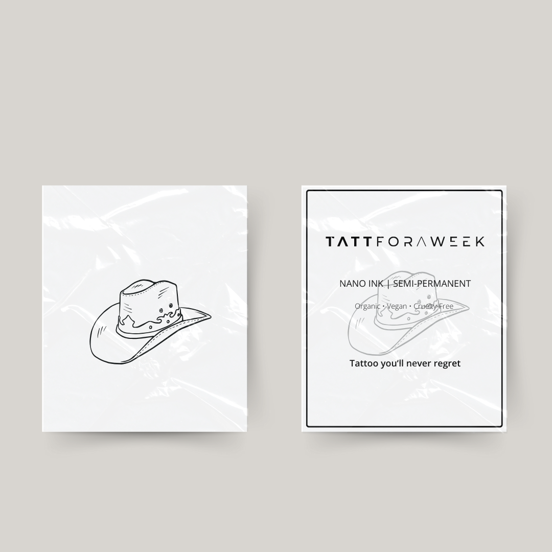 Tillfällig tatuering cowboyhatt