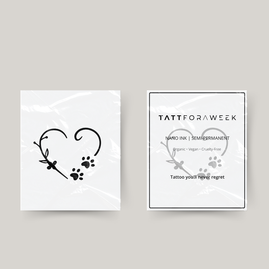 Tillfällig tatuering hundkärlek