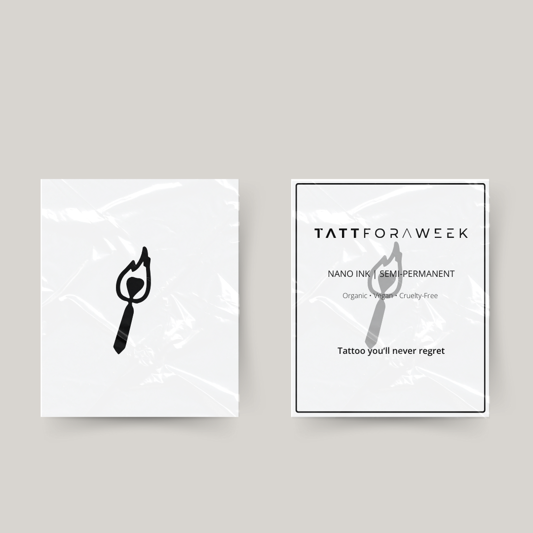 Tillfällig tatuering eld kärlek