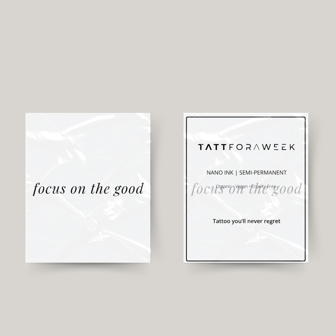 Tillfällig tatuering fokus på det goda