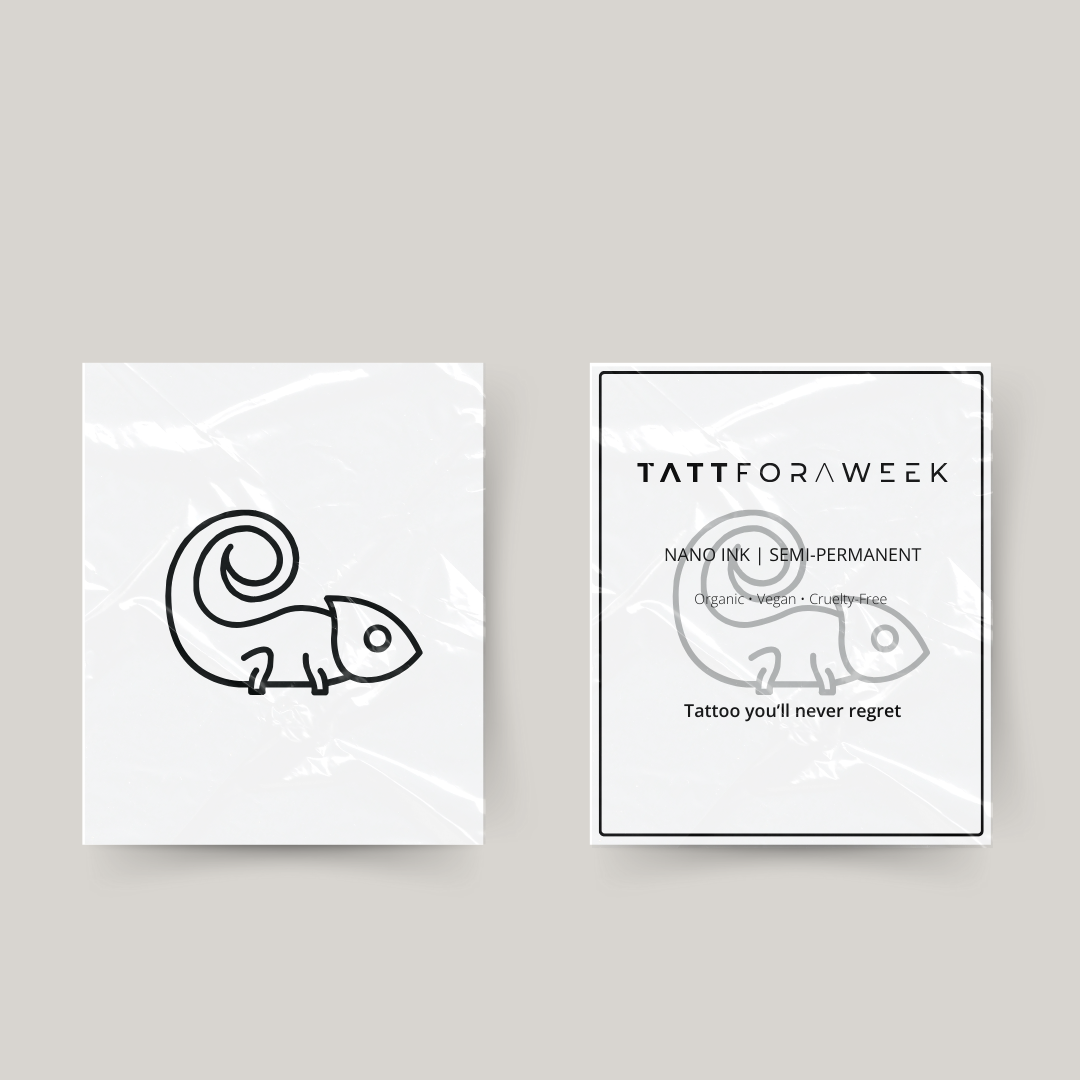 Tillfällig tatuering gekko