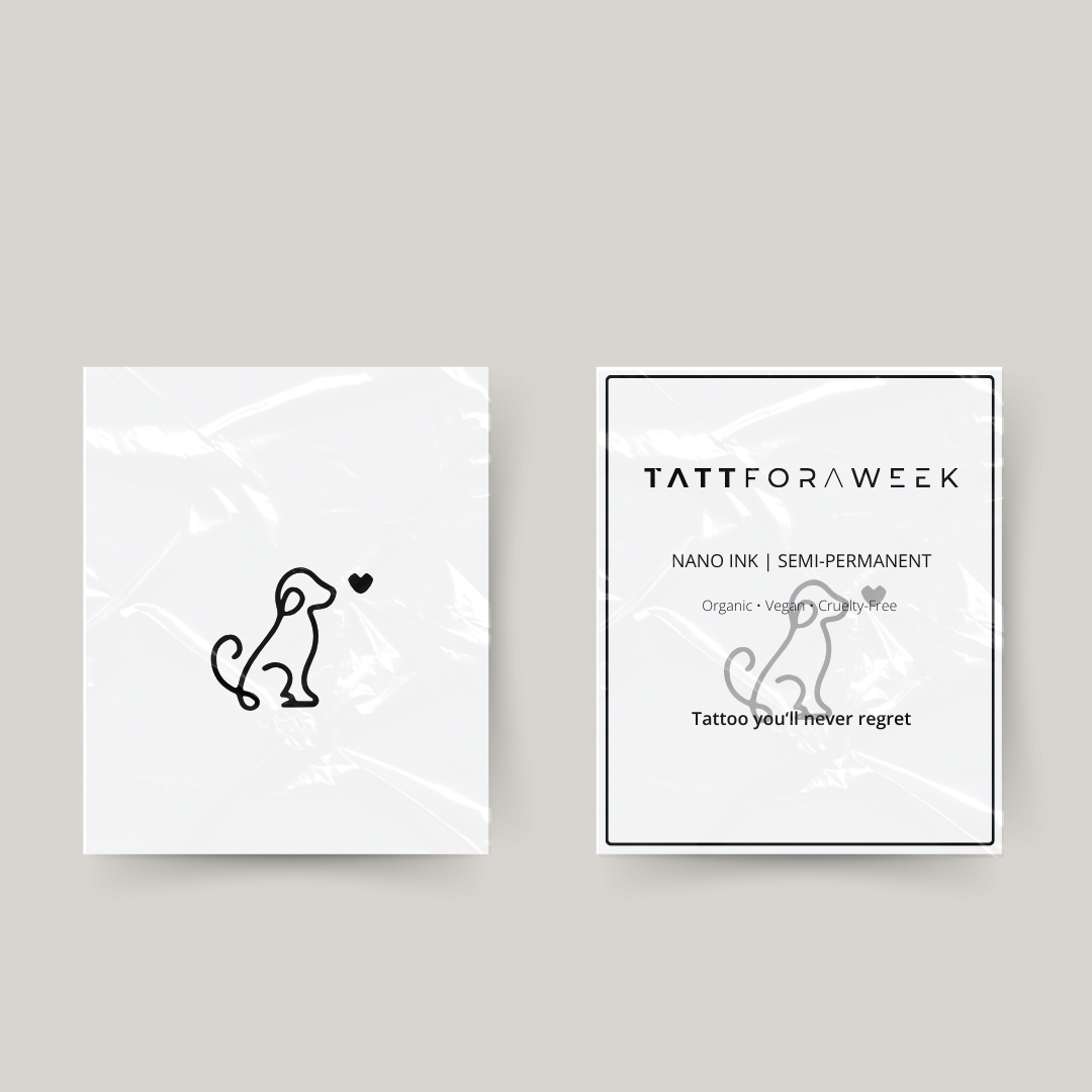 Tillfällig tatuering hund kärlek