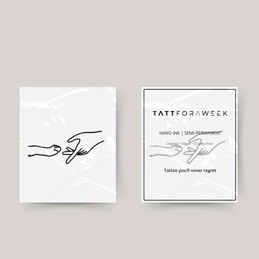 Tillfällig tatueringshund och människa