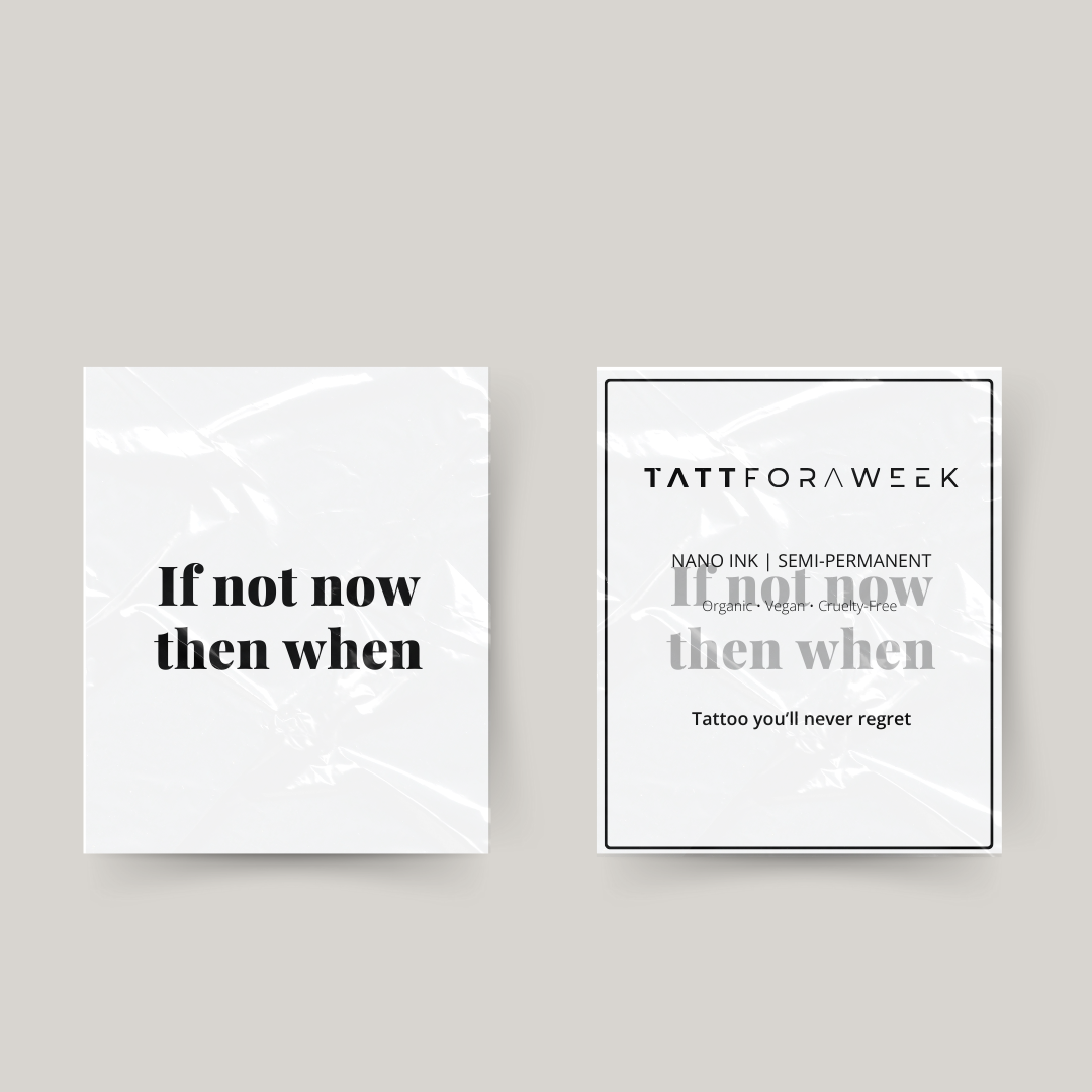 Tillfällig tatuering om inte nu så när