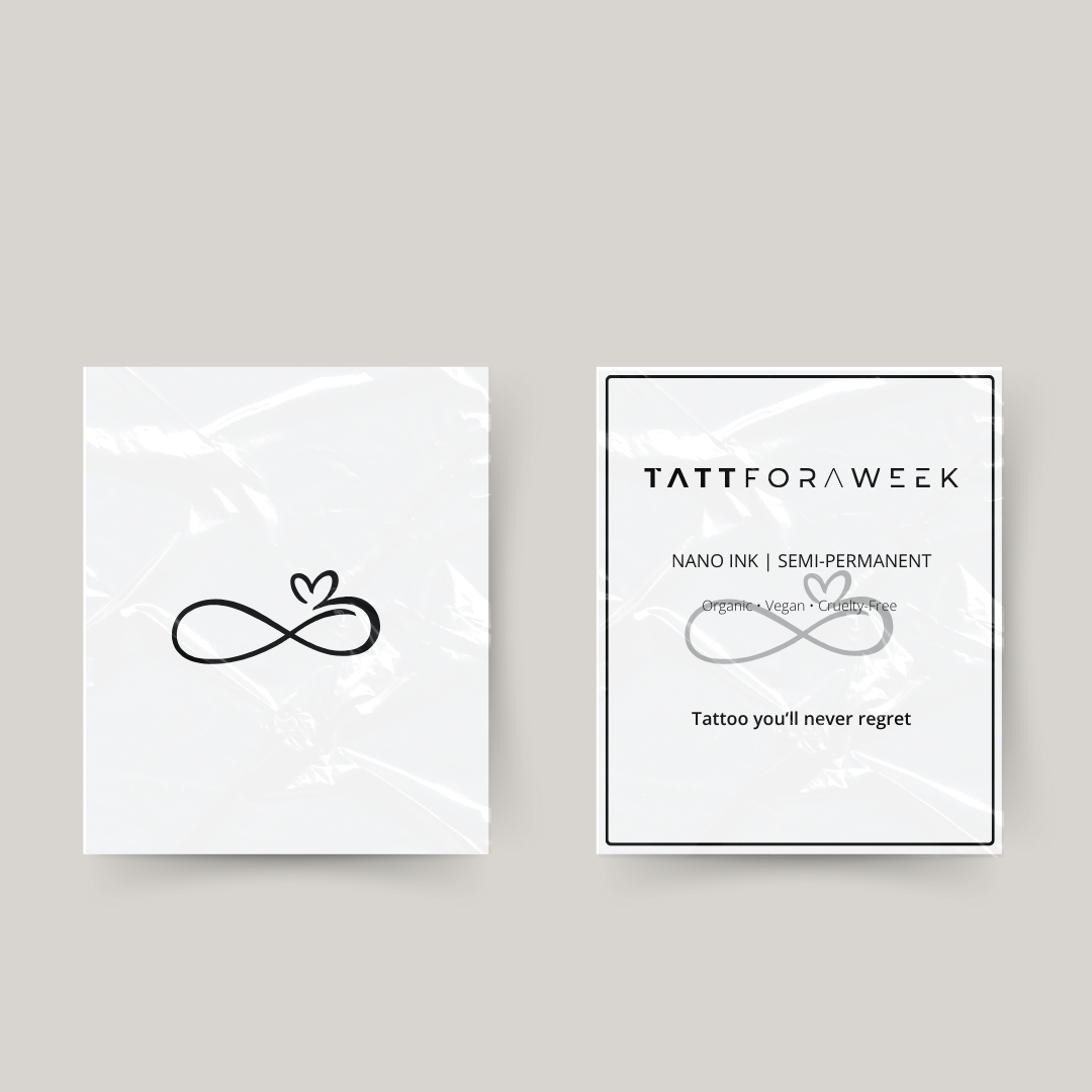 Tillfällig tatuering infinity hjärta