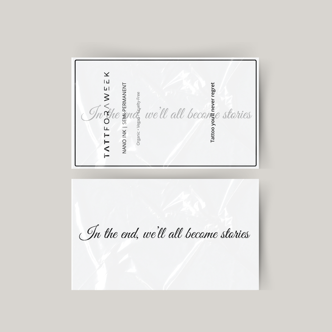 Tidig tatuering i slutändan kommer vi alla att bli berättelser