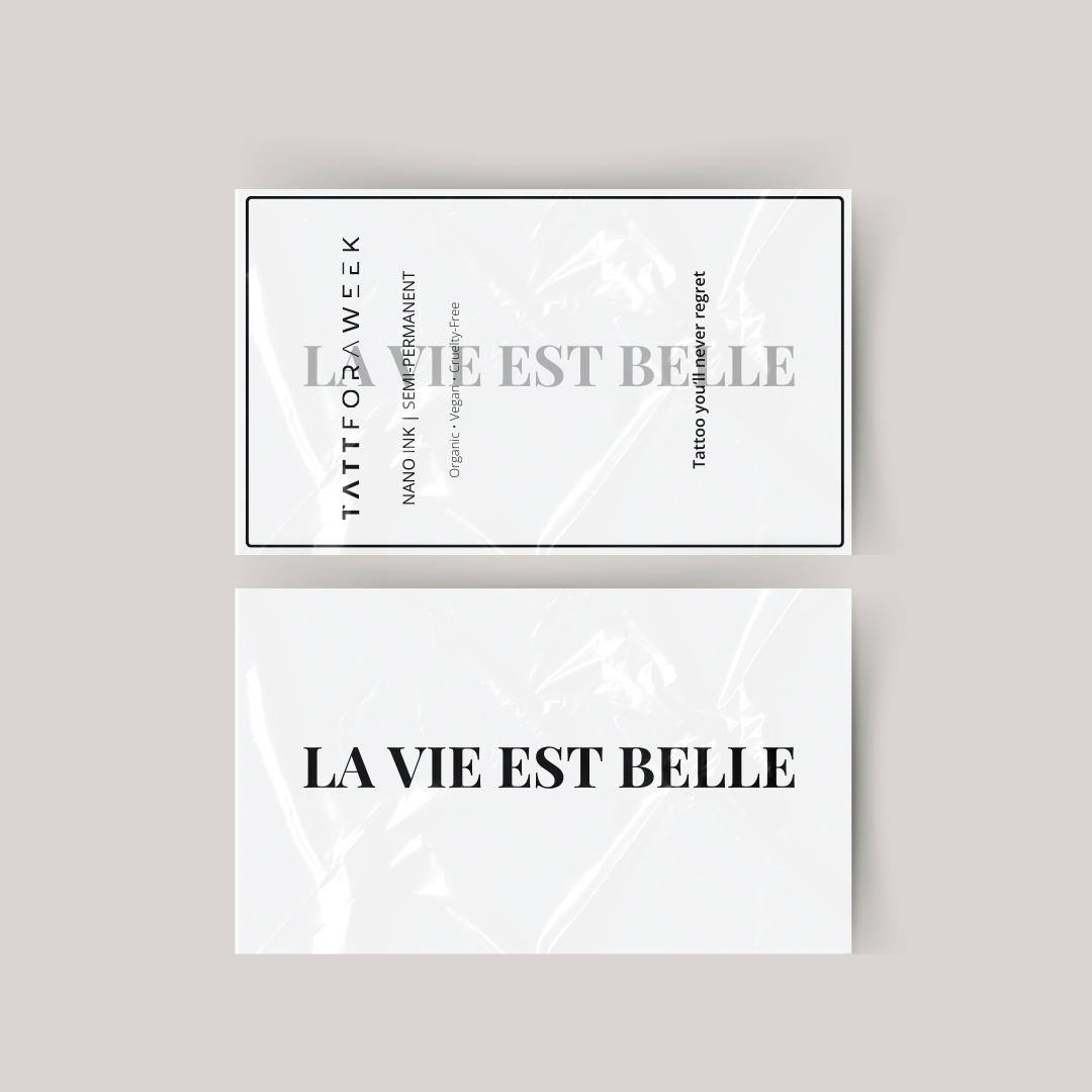 Tillfällig tatuering la vie est belle