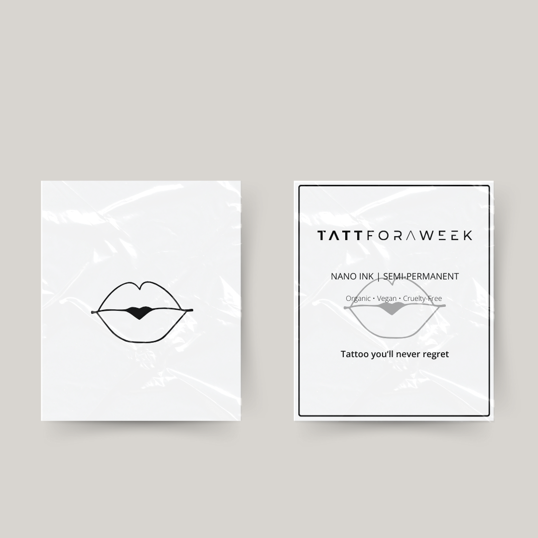 Tillfällig tatuering läppar