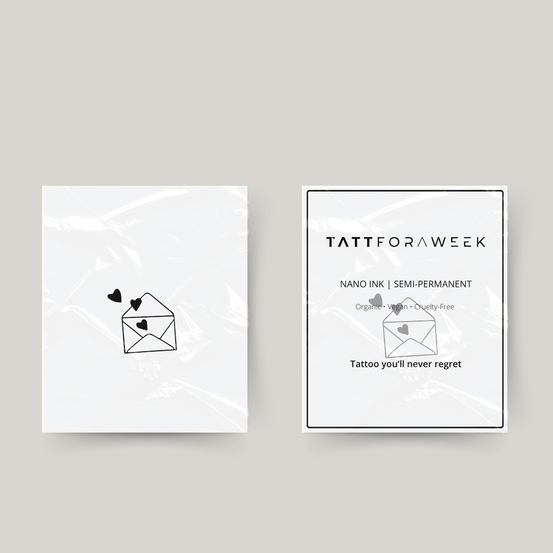 Tillfälligt tatuering kärleksmeddelande