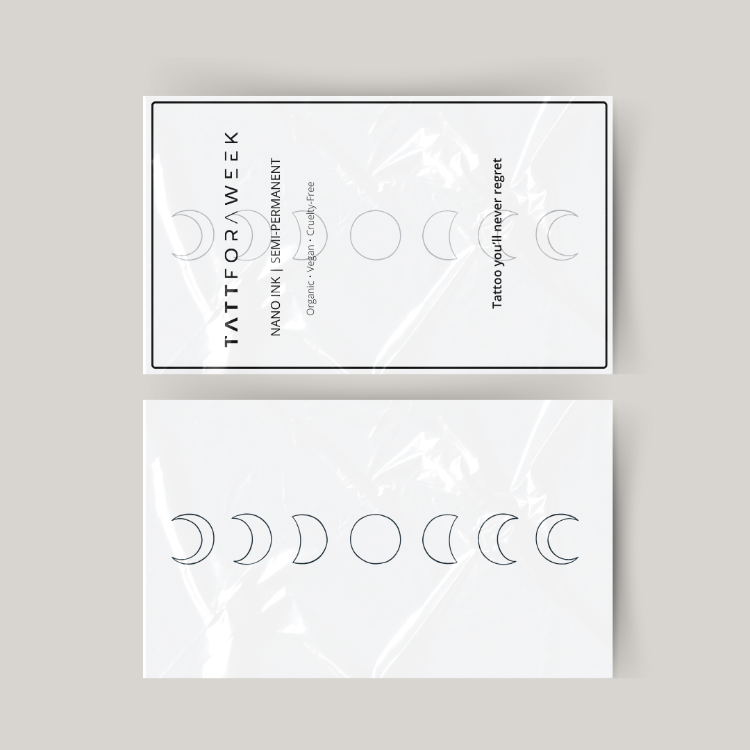 Tillfällig tatuering fas av månen