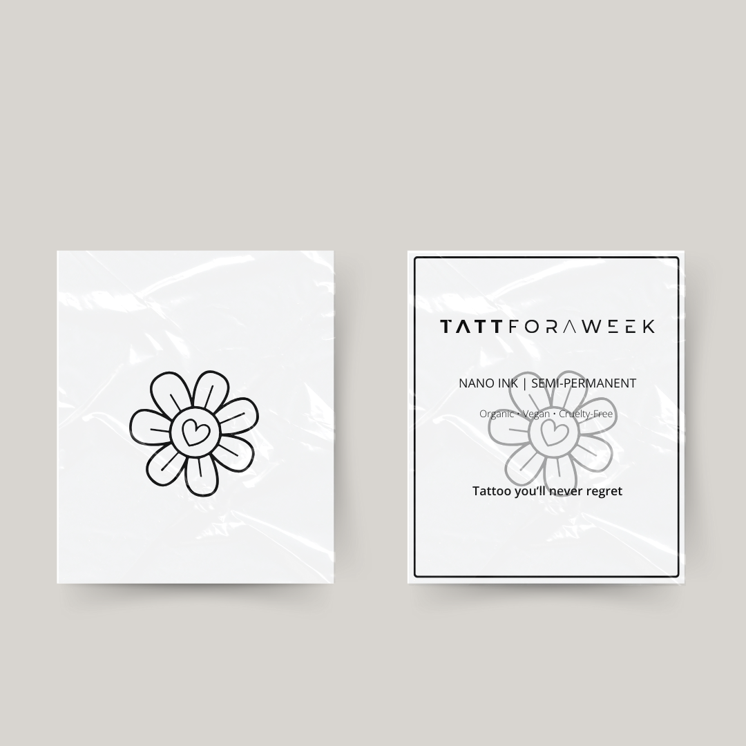 Tillfällig tatuering daisy hjärta