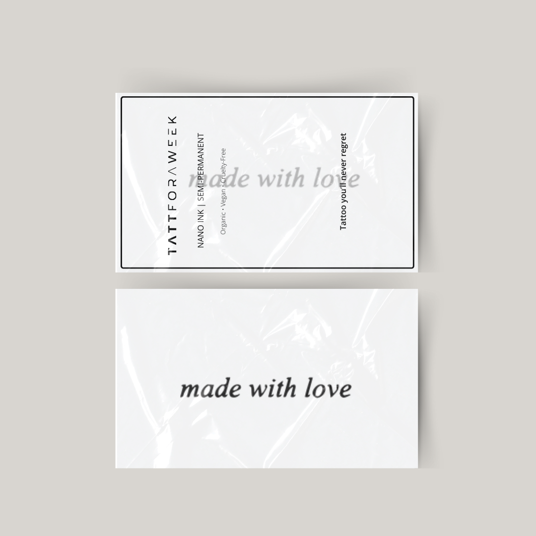 Tillfällig tatuering gjord med kärlek