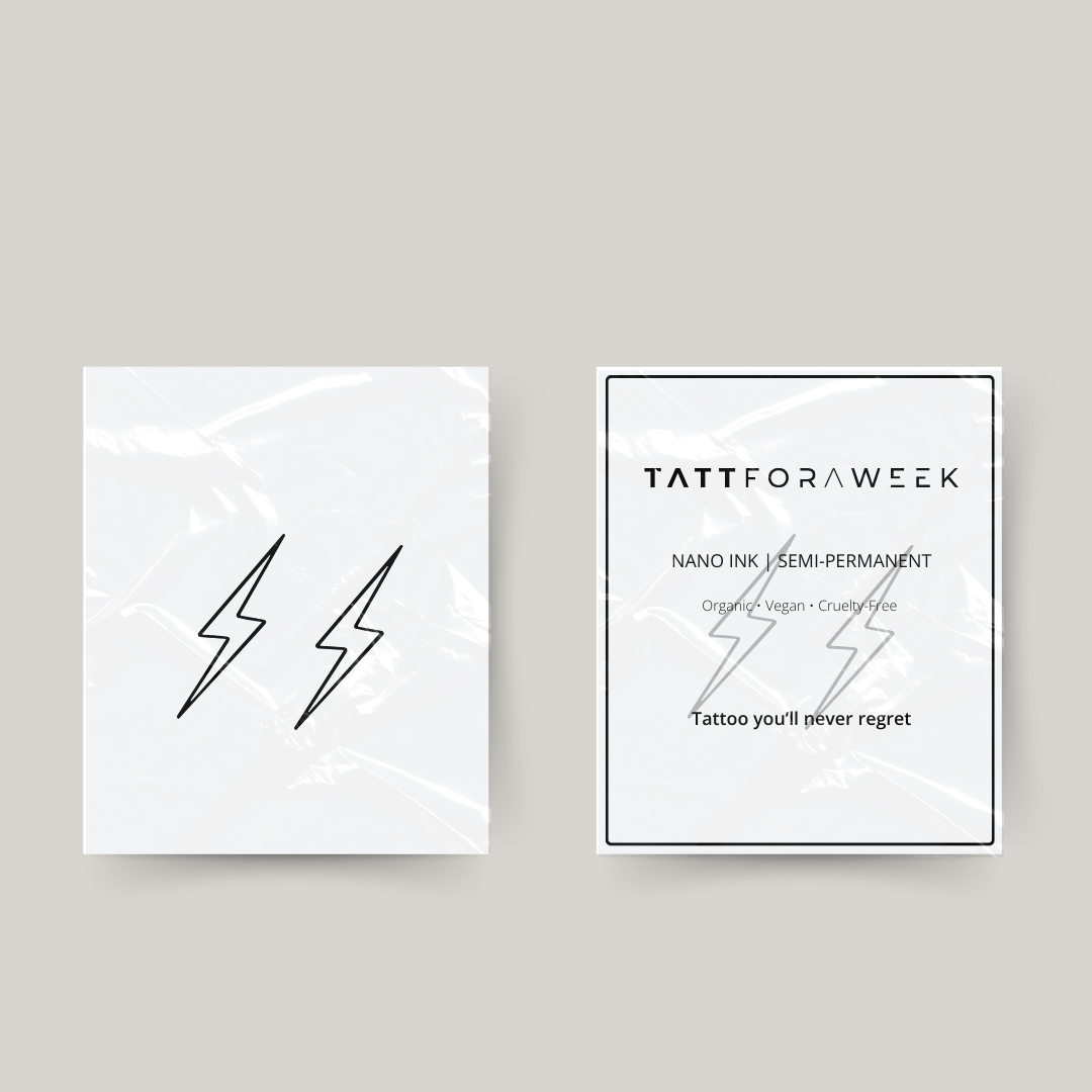 Tillfällig matchande tatuering blixt