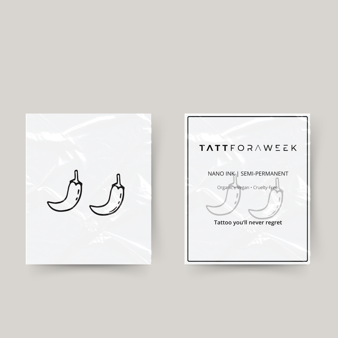 Tillfällig matchande tatueringar peppar