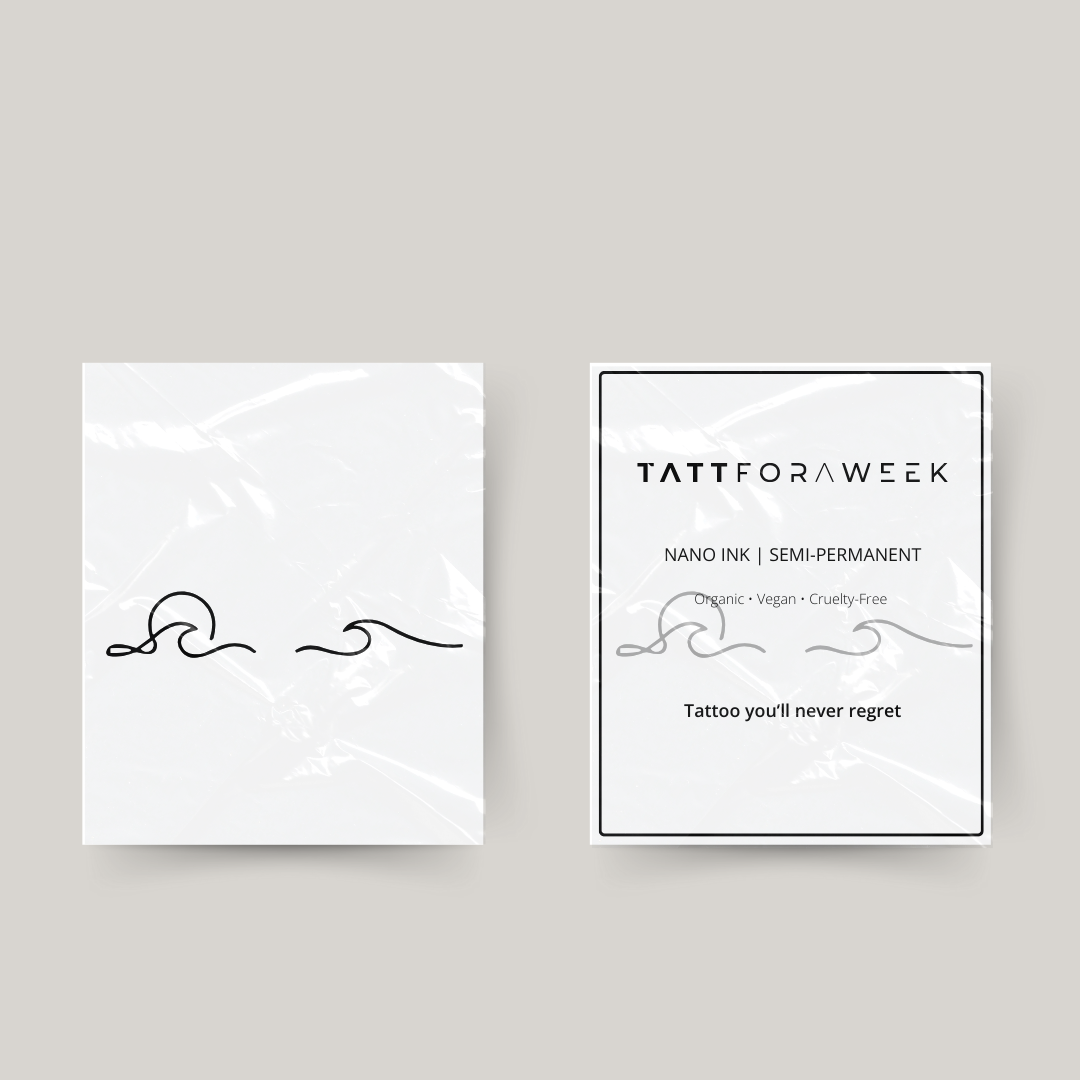 Tillfällig matchande tatuering hav