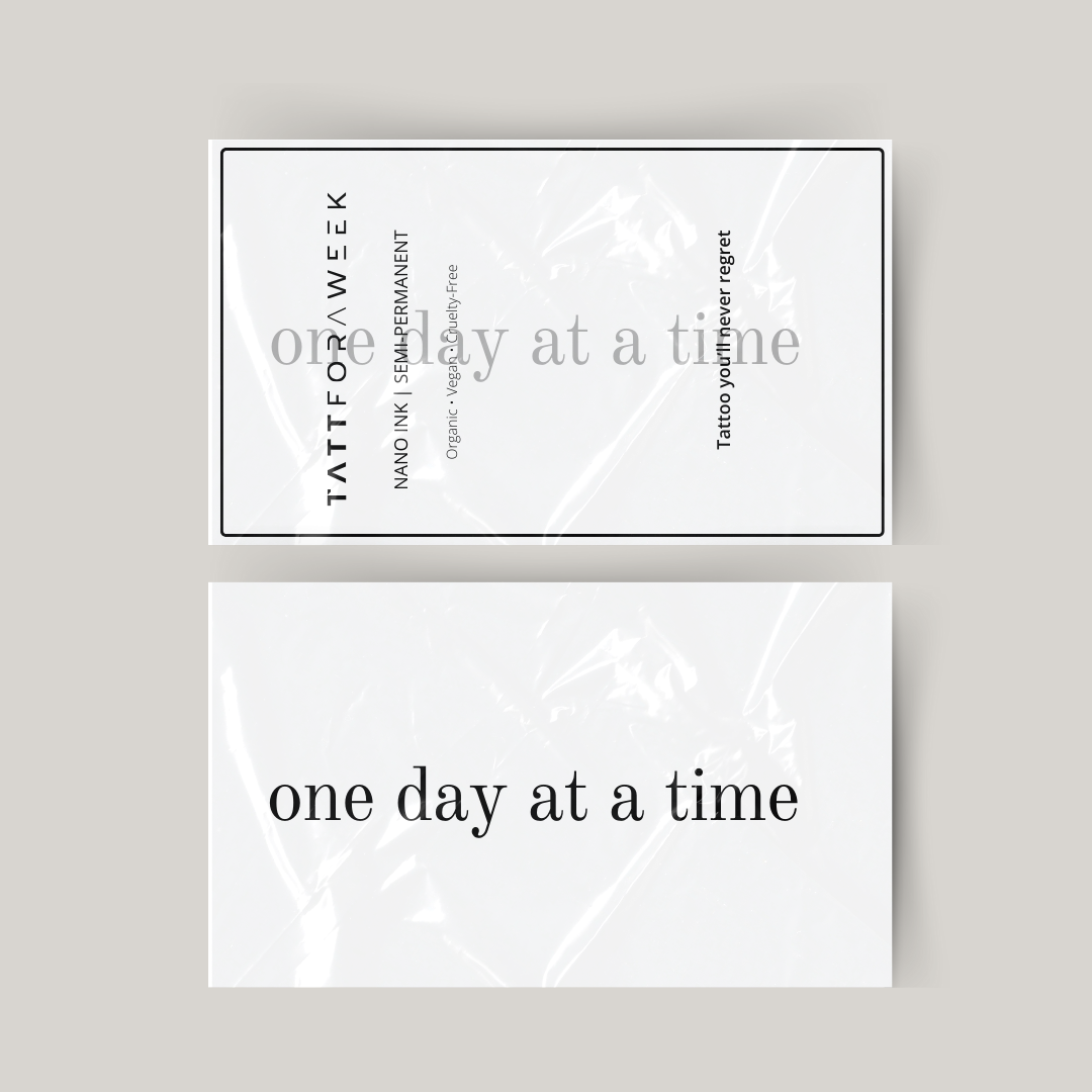 Tillfällig tatuering en dag i taget