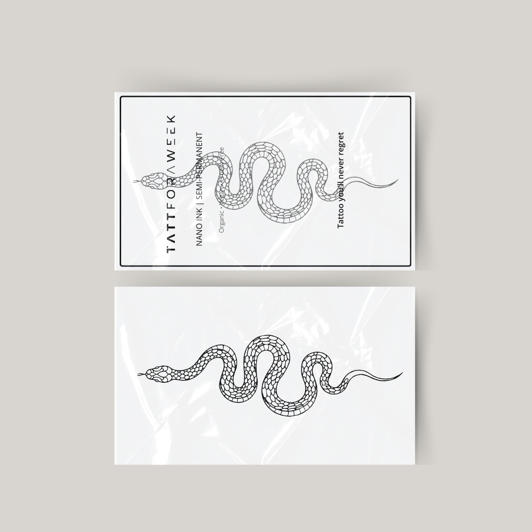 Tillfällig tatuering stor orm