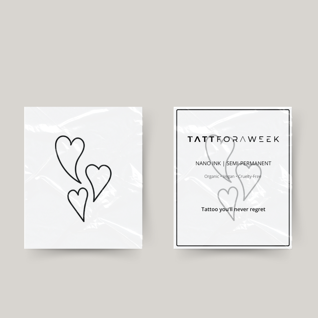 Tillfällig tatuering stigande hjärtan