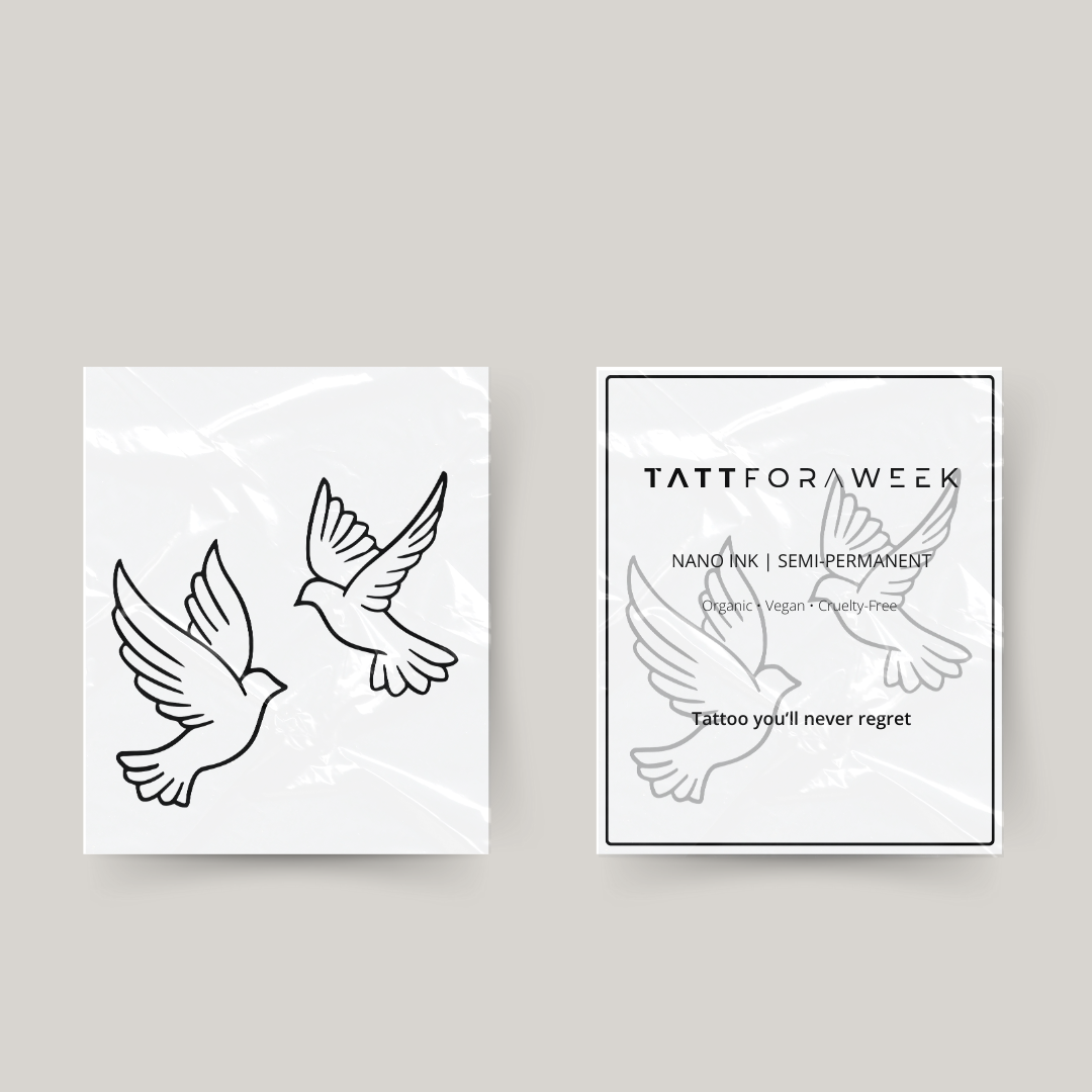 Tillfällig tatuering flygande fåglar