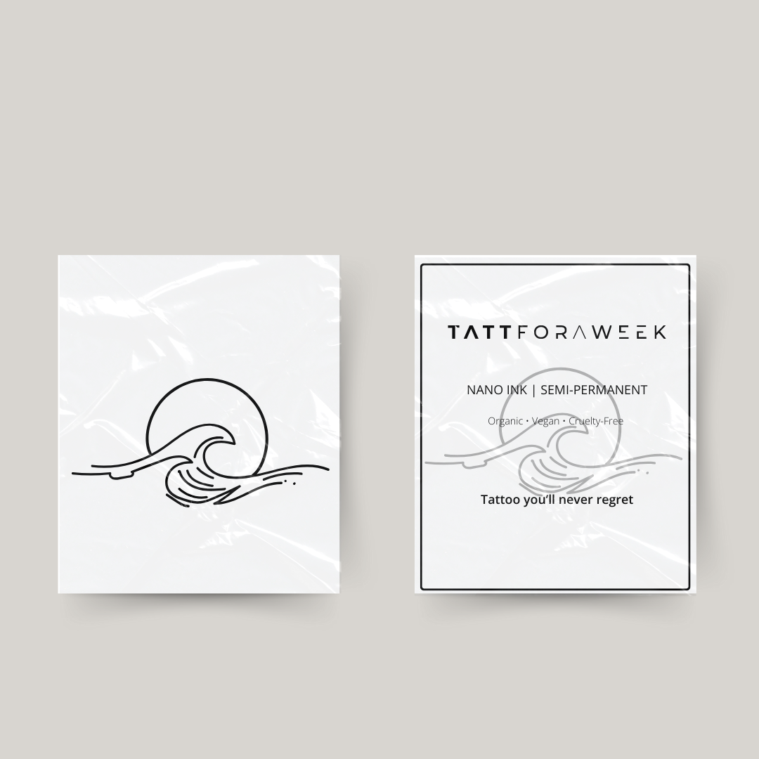 Tillfällig tatuering hav, sol och vågor