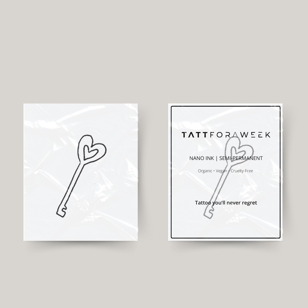 Tijdelijke tattoo sleutel tot de liefde