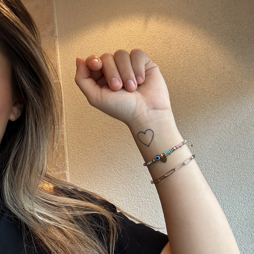Tillfälligt tatueringshjärta