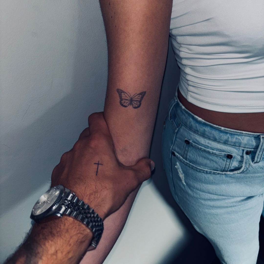 Tillfällig tatueringsfjäril