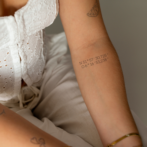 Koordinater tatuering