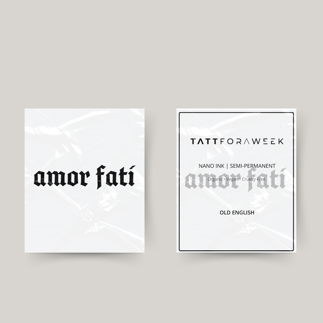 Tillfällig tatuering amor fati