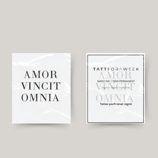 Tillfällig tatuering amor vincit omnia