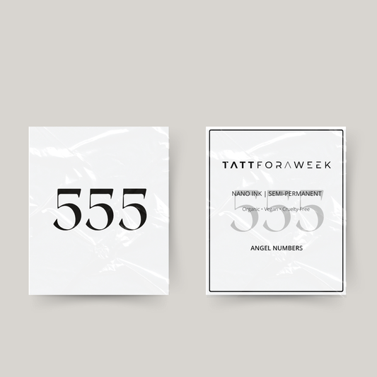 Tijdelijke tattoo angel numbers 555