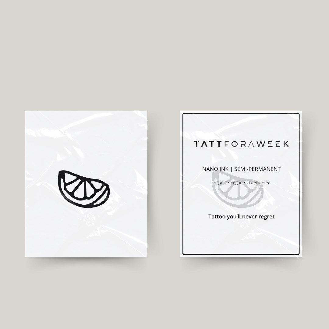 Tillfällig tatuering citronskiva