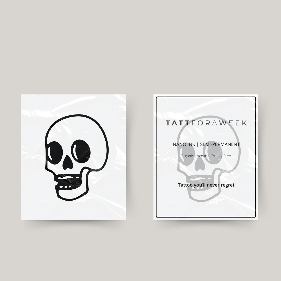 Tillfällig tatuering dödskalle