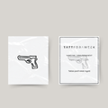 Tillfällig tatuering ritad pistol