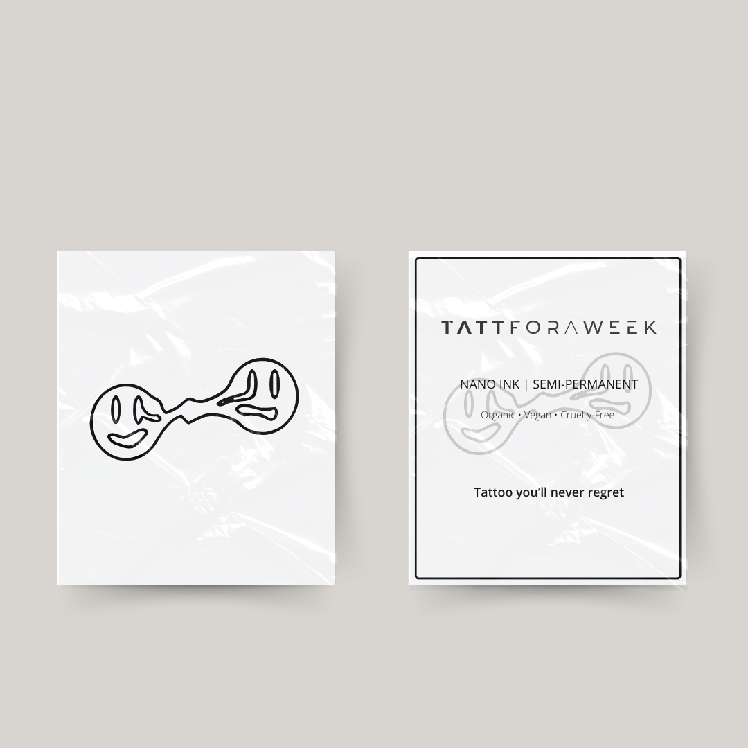 Tillfällig tatuering av smältande smileys