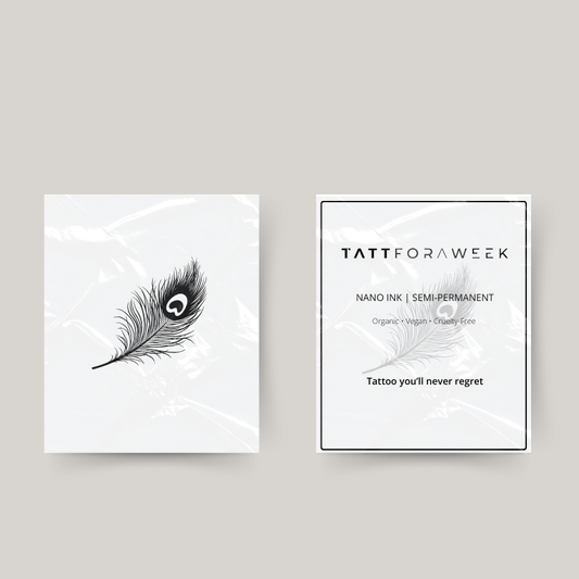 Tillfällig tatuering på påfågelstjärt