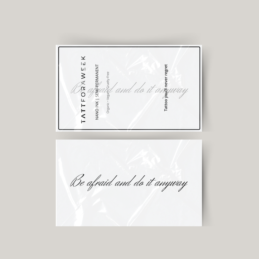 Tijdelijke tatuering var rädd och gör det ändå