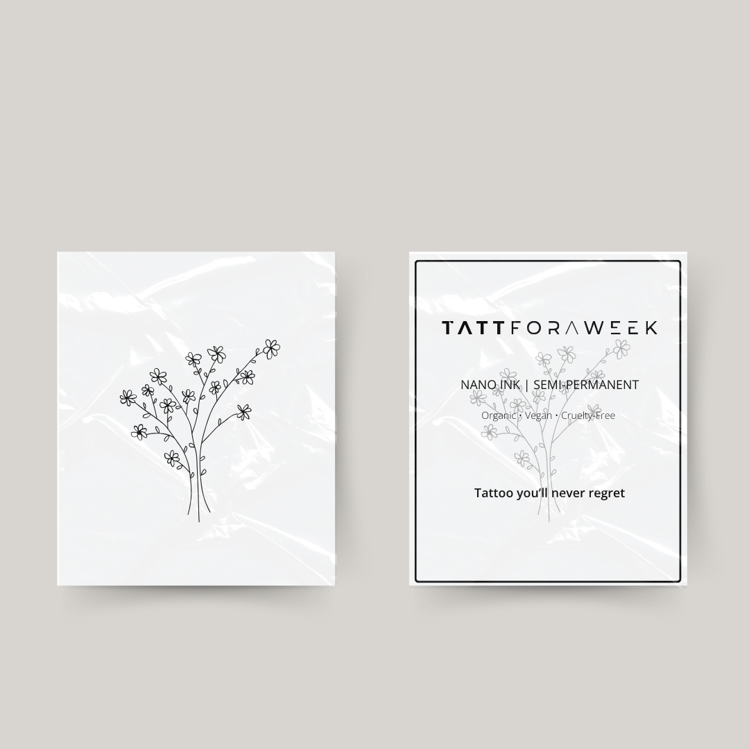 Tillfällig tatuering knippe blommor