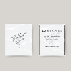 Tillfällig tatuering knippe blommor