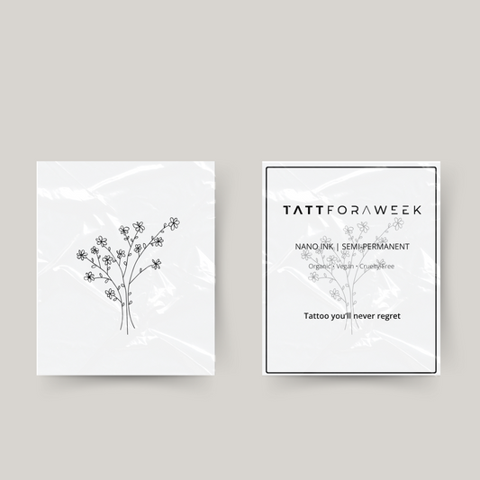 Tillfällig tatuering knippe blommor