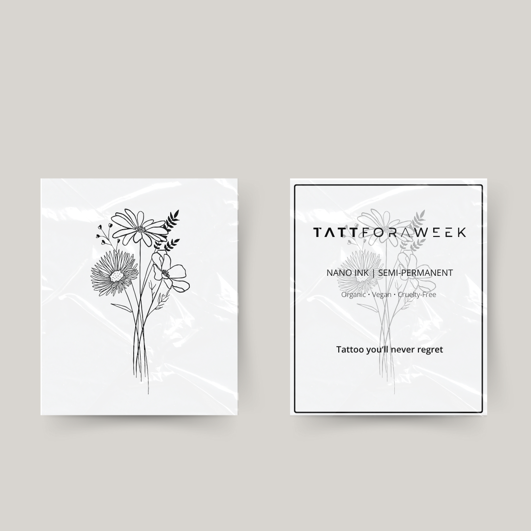 Tillfällig tatuering vilda blommor