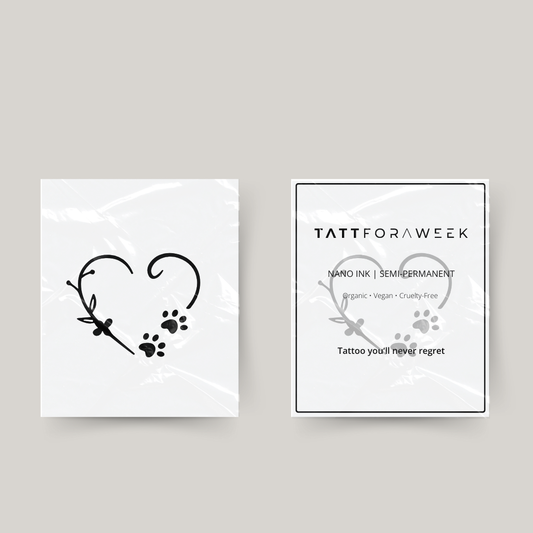 Tillfällig tatuering hundkärlek