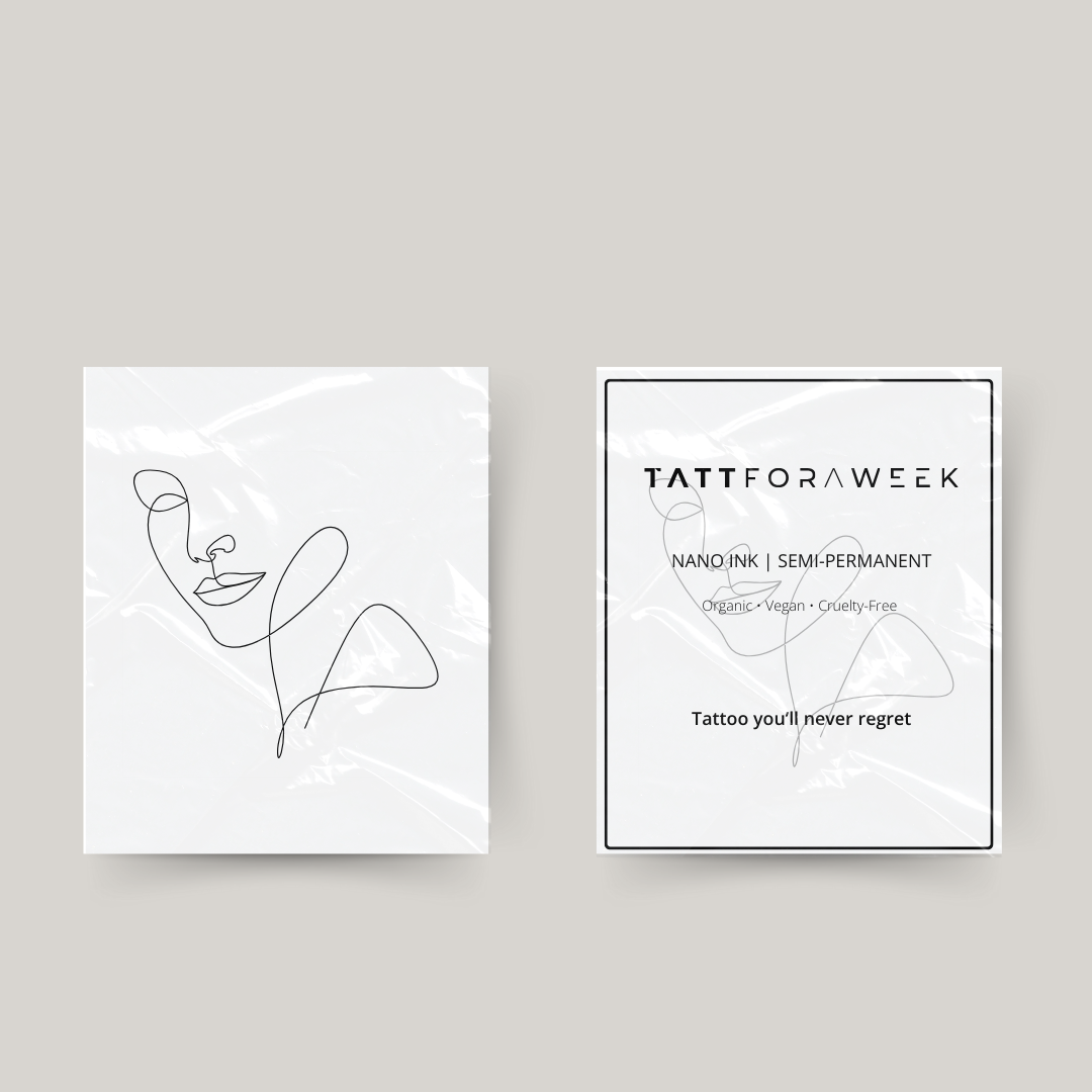 Tillfällig tatuering ansikte finlinje