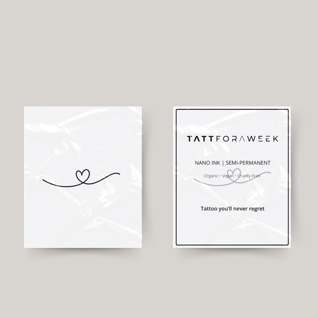 Tillfälligt tatueringshjärta med ögla