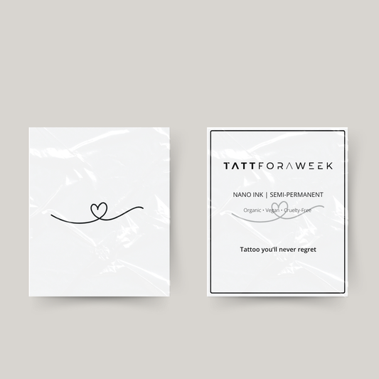 Tillfälligt tatueringshjärta med ögla