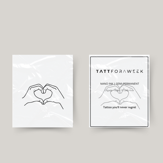 Tillfällig tatuering händer hjärta