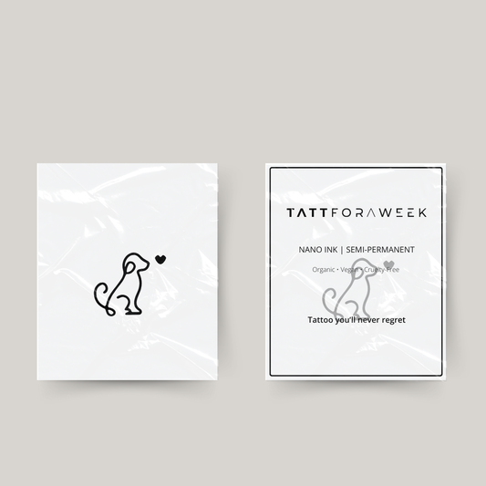 Tillfällig tatuering hund kärlek