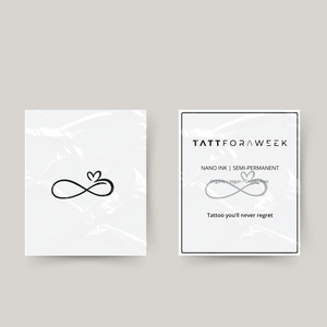Tillfällig tatuering infinity hjärta